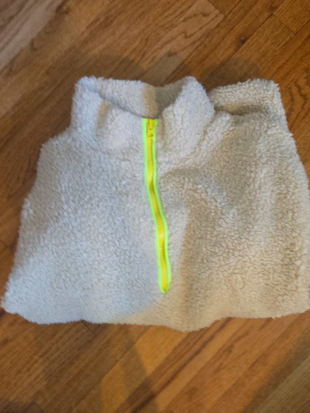 Lou & Grey Neon Green Zip-Front Sherpa Pullover